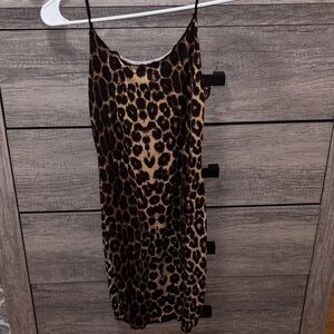Leopard Print Slip Dress